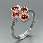 Handmade Natural Garnet Ring 925 Sterling Silver Size 5.5 /R474237