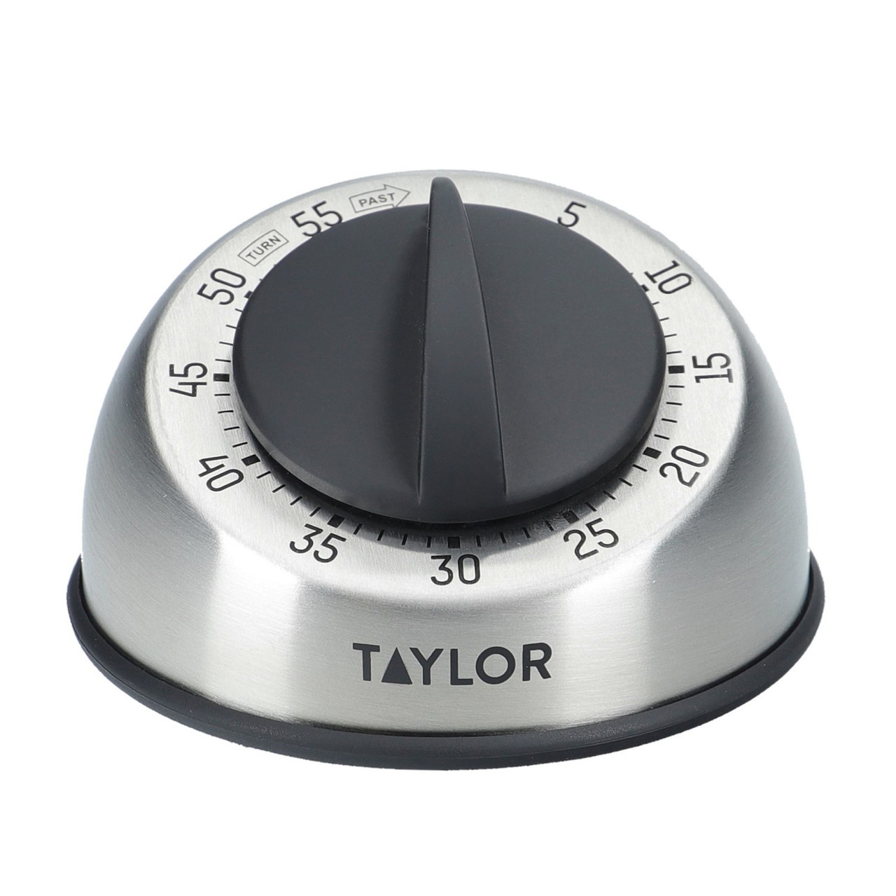 Taylor Silver/Black Pro Wind Up Kitchen Timer, Stainless Steel 60-Minutes Mini Cook's Timer, Lightweight Cooking And Baking Portable Countdown Countertop Alarm, Endorsed By Professional Chefs,Grey,9.5 Cm - Image 4