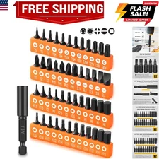 49-Pack Screwdriver Bit Set, Hex Head Drill Bit Set, Torx Square Slotted Phil...