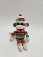 TY Beanie Baby “Socks” the Striped Sock Monkey No Hang Tag (8.5 inch)