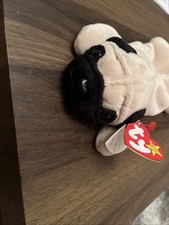 TY Beanie Baby - PUGSLY the Pug Dog - MWMTs Stuffed Animal Toy