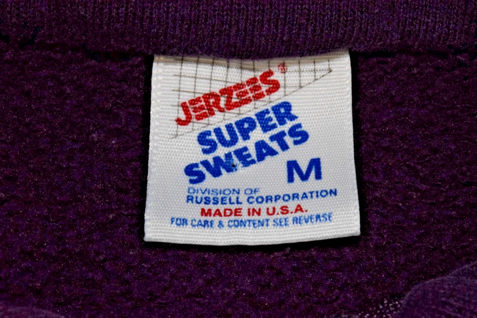 Sudadera Vintage Jerzees Talla M Años 80 Uva Púrpura Cuarto Cremallera Hecha en EE. UU. Foto 2 de 4