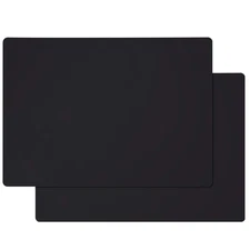 2 PCS Extra Large Silicone Mats, 28x20 inch, Black, Countertop Protector