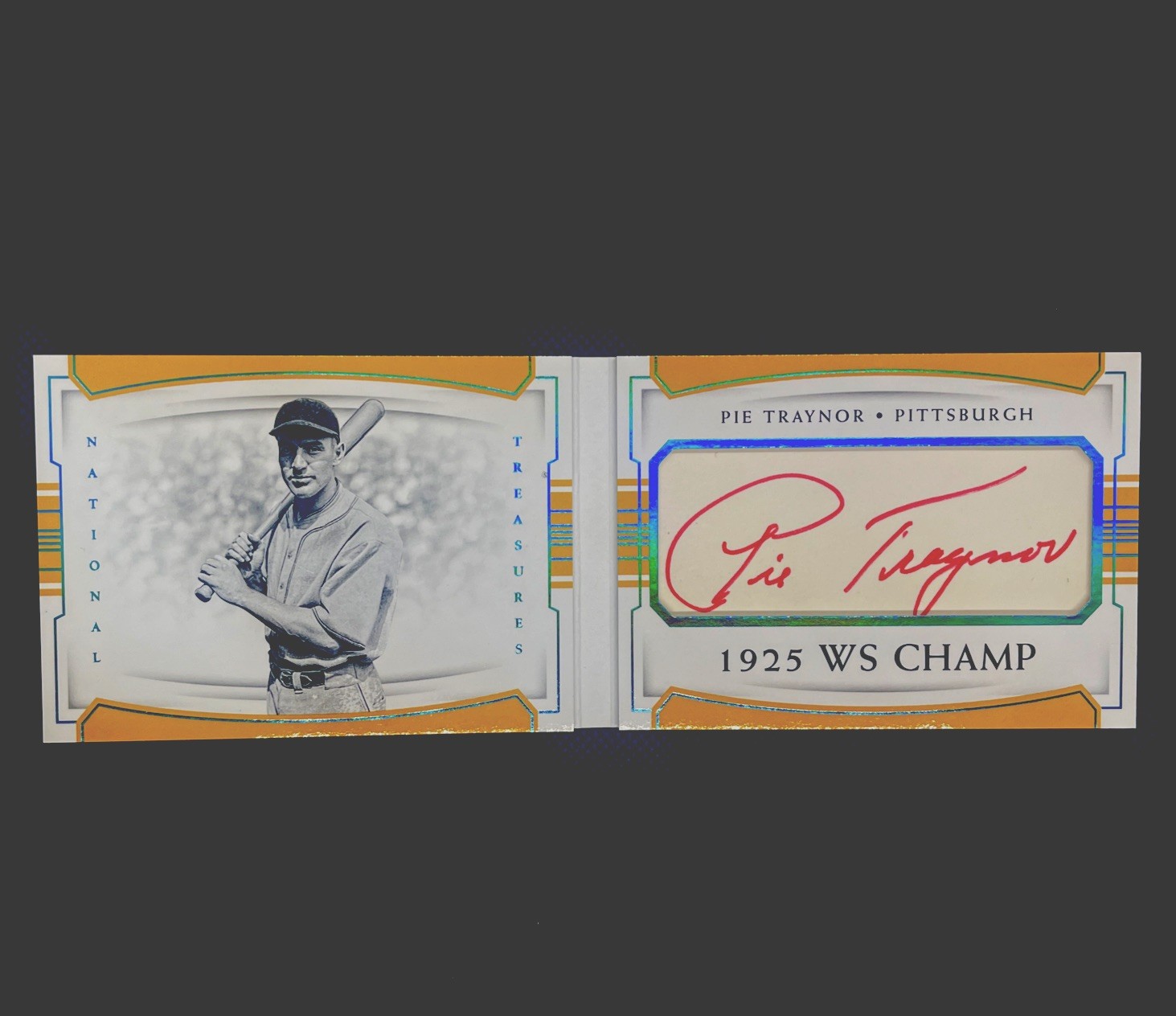 2018 National Treasures Pie Traynor Cut Autograph Patch Booklet 1/1 One Of One