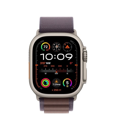 Apple Watch Ultra 2 49mm Titanium Indigo Alpine Loop L New - Photo 2 sur 6