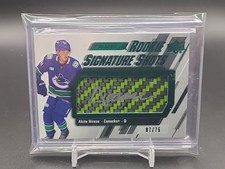 2023-24 Engrained Green RC Signature Shots Akito Hirose /75 Vancouver Canucks