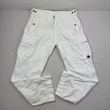 Vintage Polo Ralph Lauren Cargo Pants Adult 34x32 White Military Hipster Baggy