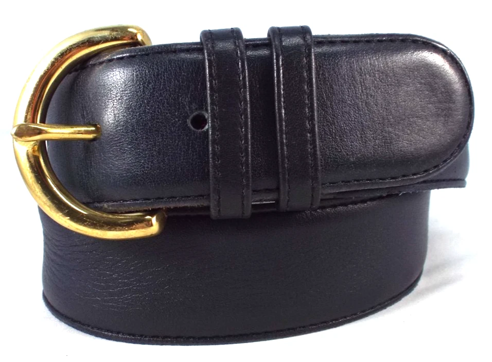 Coach Blue Suede Belt With Brass Hardware Size XL Coach Blue Belts for Women for sale | eBay main image 4