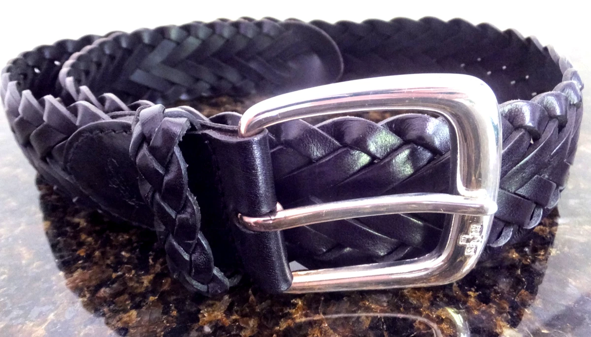 Vintage Ralph Lauren RLL Black Leathet Belt - Y2K - Braided Buckel - Size Large Polo Ralph Lauren Braided Leather Belt | Neiman Marcus main image 4