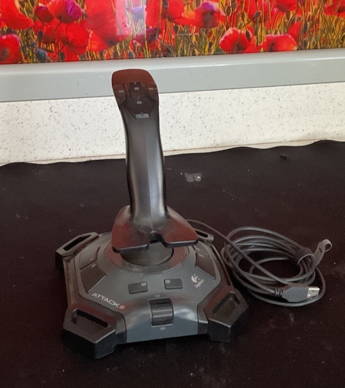 Logitech Attack 3 Wired USB PC Joystick, Black, Programmable Buttons