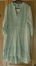 tredy Damen Kleid Spitze Midi V-Ausschnitt La...