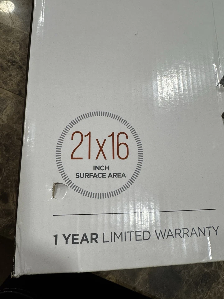 Chefman 21X16 Family Size Glass top Warming Tray New In Box - Image 2 of 4