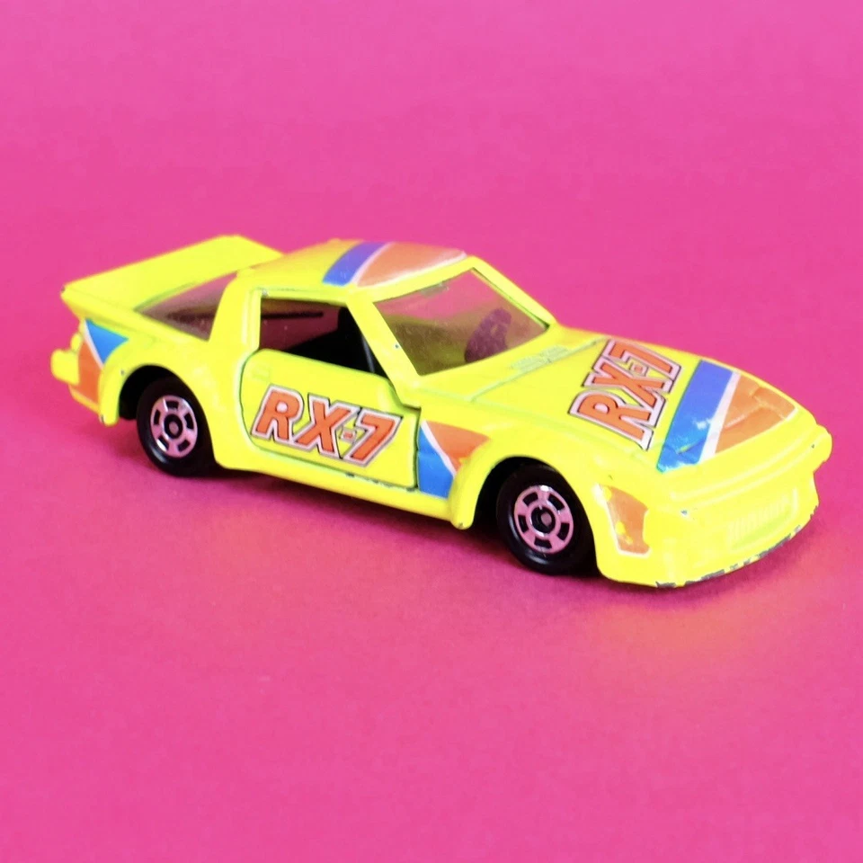 Tomica Mazda Savanna RX7 RACING  1/60 SCALE Rare Neon Yellow - Image 2 of 4