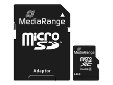 MEDIARANGE MR955 64GB MicroSDXC Class 10 60MB/s 15MB/s Black Micro SDXC