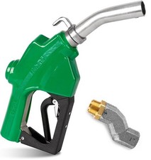 1" Inch NPT Green Auto Fuel Nozzle Auto Shut-Off Gas Diesel w 1" Hose Connector