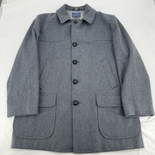 Vintage 70s Pendleton Wool Barn Coat Gray USA Made 48 XL Heritage Field Jacket