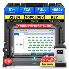 XTOOL IP919 MAX J2534 ECU Programming Diagnostic Scanner Key Programmer + XV200