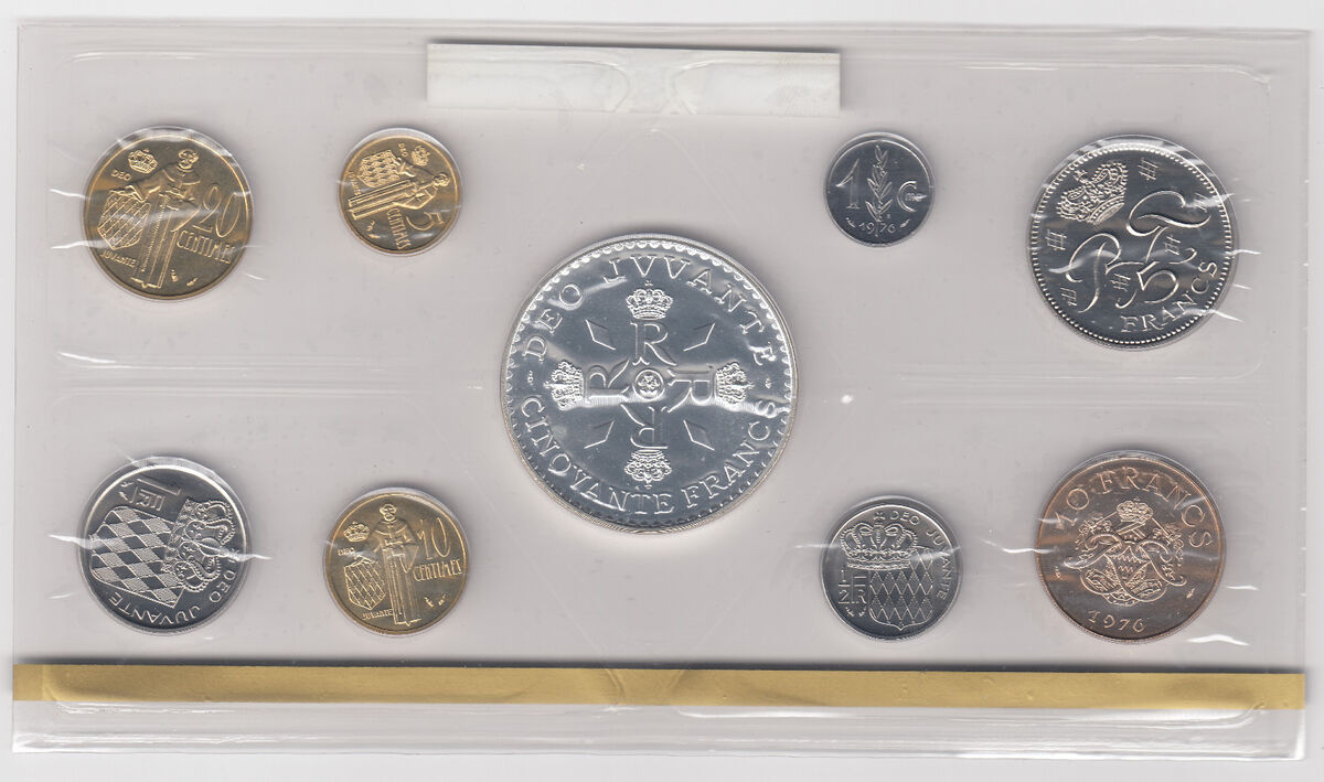 1976 Monaco Mint Set of 9 Coins with Silver Coin - Rare | eBay 1976 Monaco Mint Set of 9 Coins with Silver Coin - Rare | eBay