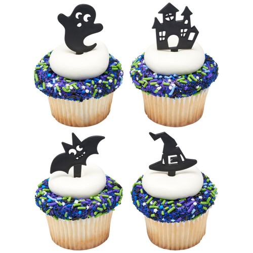 Spooky Fun Cake Picks (12 Pieces) Halloween Themed Cake Decor Cake Topper