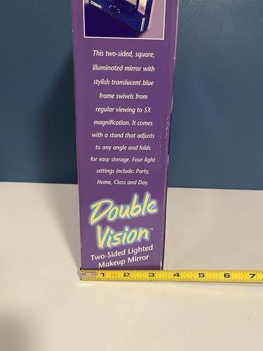 Vtg Conair DOUBLE VISION Two-Sided Lighted Makeup Mirror 2002 TM8LT Open Box - Picture 11 of 14
