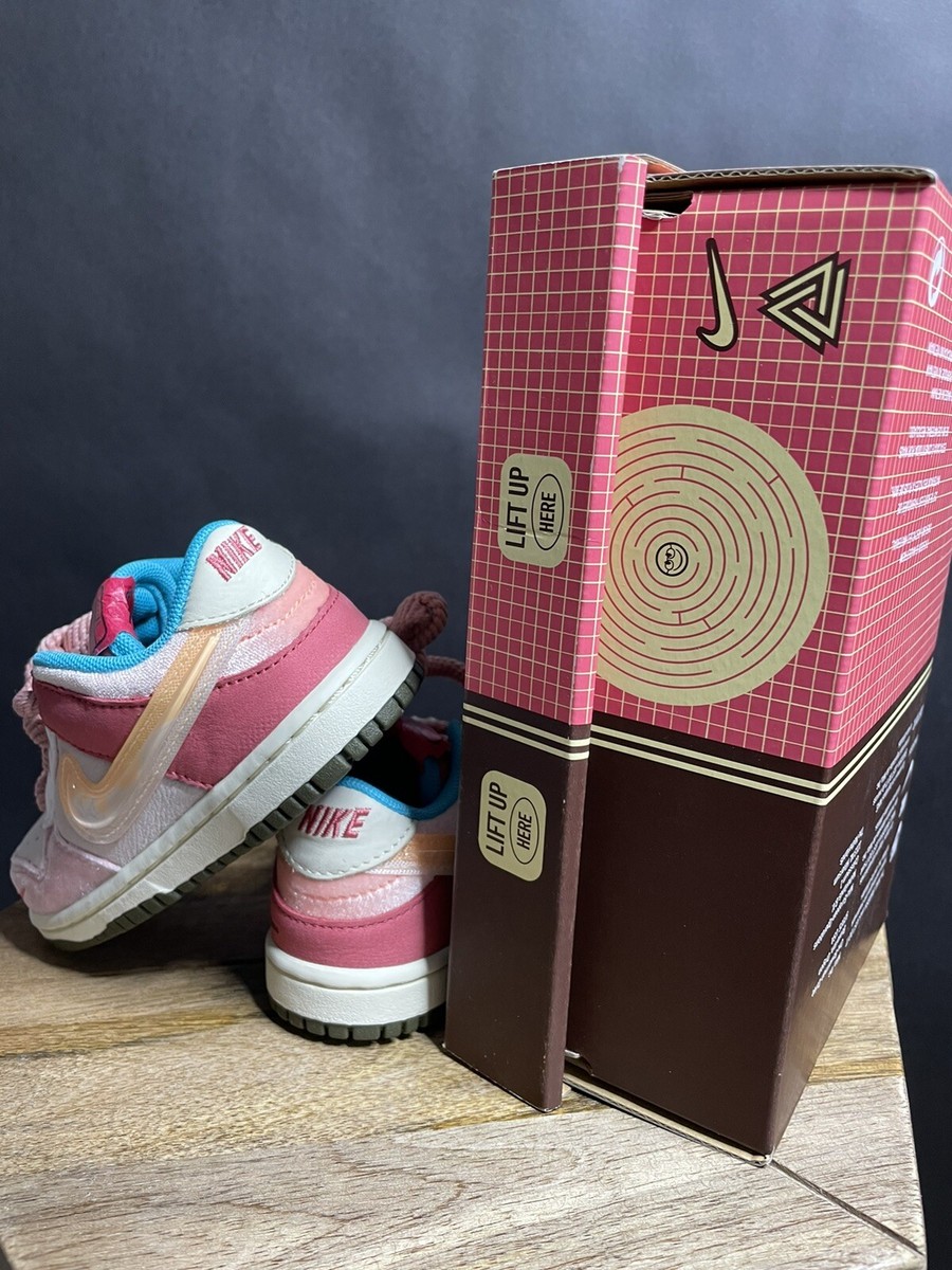 Nike SB Dunk Social Status × Dunk Low TD 'Strawberry Milk' TODDLER