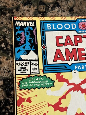 Captain America #362 (Marvel 1989) 1st Cover & Full Crossbones VF+