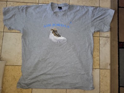 Air Jordan Retro 10 Linen T-Shirt 3XL Y2K Vintage Sneaker Graphic