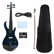 4 String Electric Violin 4/4 Bird Head Ebony fitting Solid Wood Violin with Case