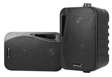 (2) Rockville HP4S-8 BK Black 4" Outdoor/Indoor 8-Ohm Wall Mount Home Speakers