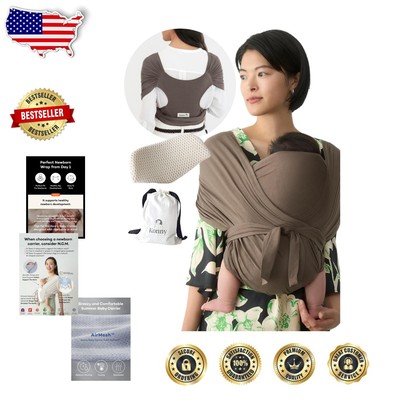 Pain-Reducing Newborn Carrier - Machine Washable, Ergonomic Design in Mocha