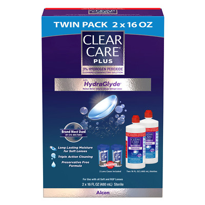Clear Care Plus Contact Lens Cleaning & Disinfecting Solution, 32 Fluid Ounces