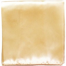 MANZO Men's Polyester Shiny Finish Pocket Square Hankie Only Moon Light Yellow