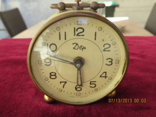Rare,Collectable,Vintage Travel Alarm Clock. DEP Made IN France sir 1930-40s - Picture 1 of 6