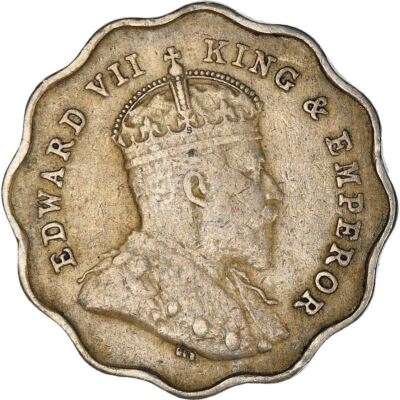 India - British | 1 Anna Coin | King Edward VII | Km:504 | 1906
