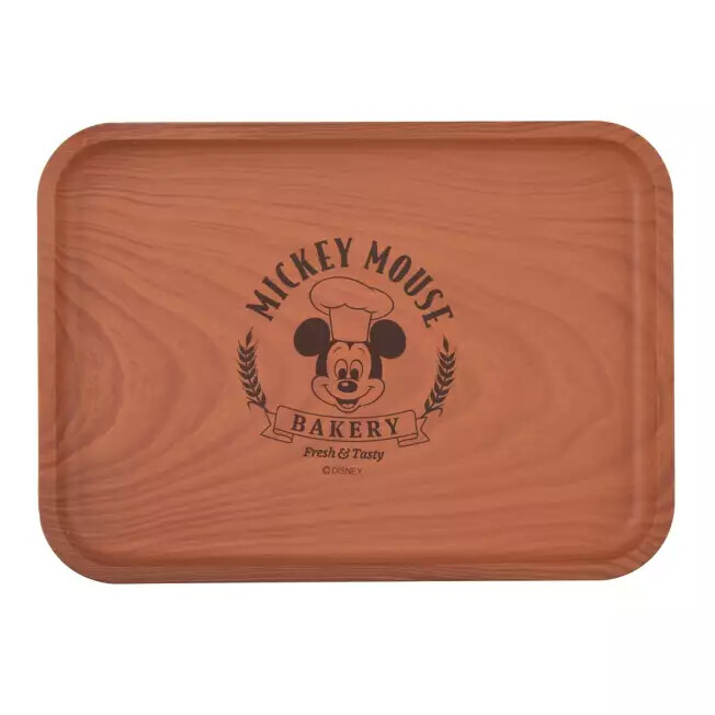 Mickey Mouse , Tray MICKEY'S BAKERY , Wood grain design, Walt