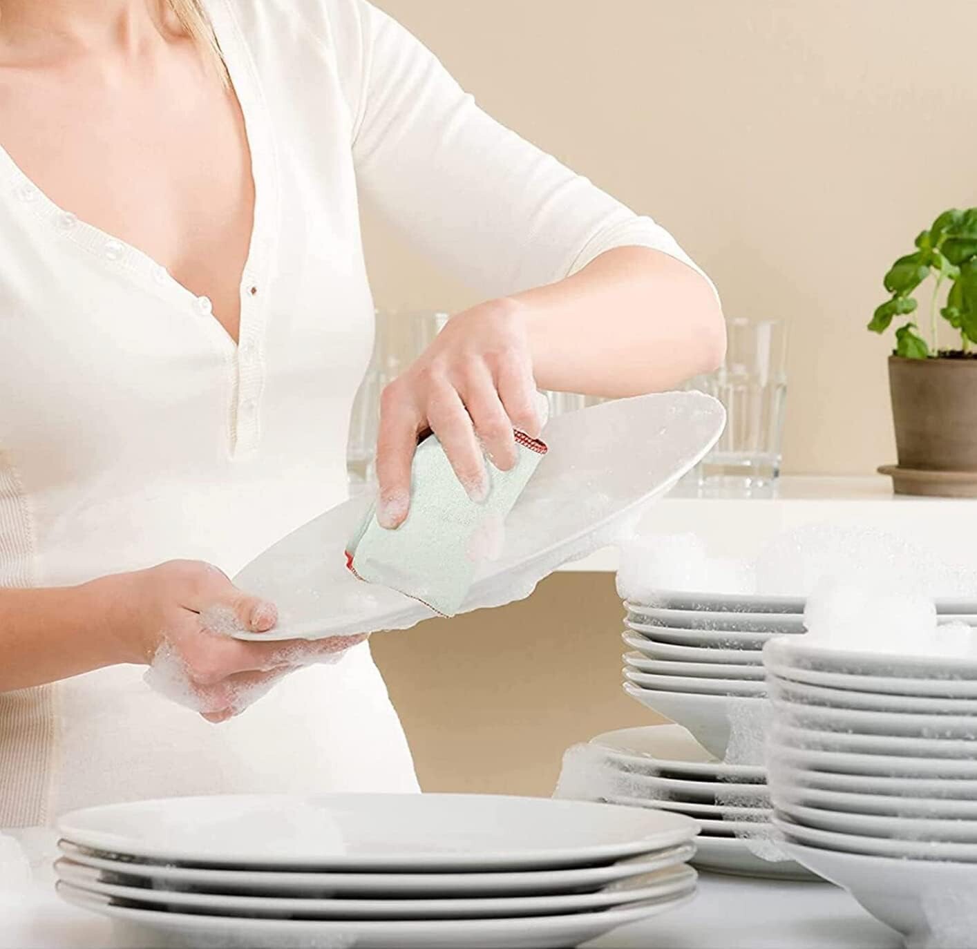 10 x Large Dish Cloths UK Cleaning Dishcloth Washing Up Absorbent