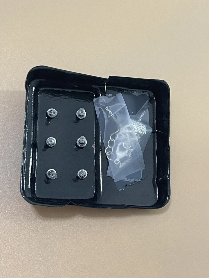 JUEGO DE PENDIENTES COLLAR CRUZ PLATA DANSECRAFT MUJER JOYAS CIRCÓN CÚBICO/Sin caja Foto 4 de 4