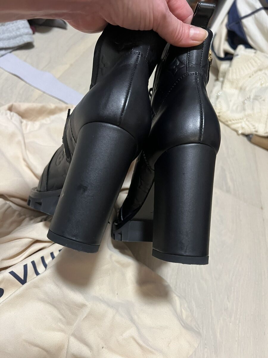 Louis Vuitton Star Trail Ankle Boots, Black On Black Louis Vuitton Star Trail Ankle Boots, Black On Black