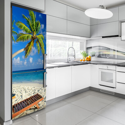 Sticker Magnétique Pour Frigo – Paysage Surf – Coloray – Amovible Et Repositionnable – Jaune