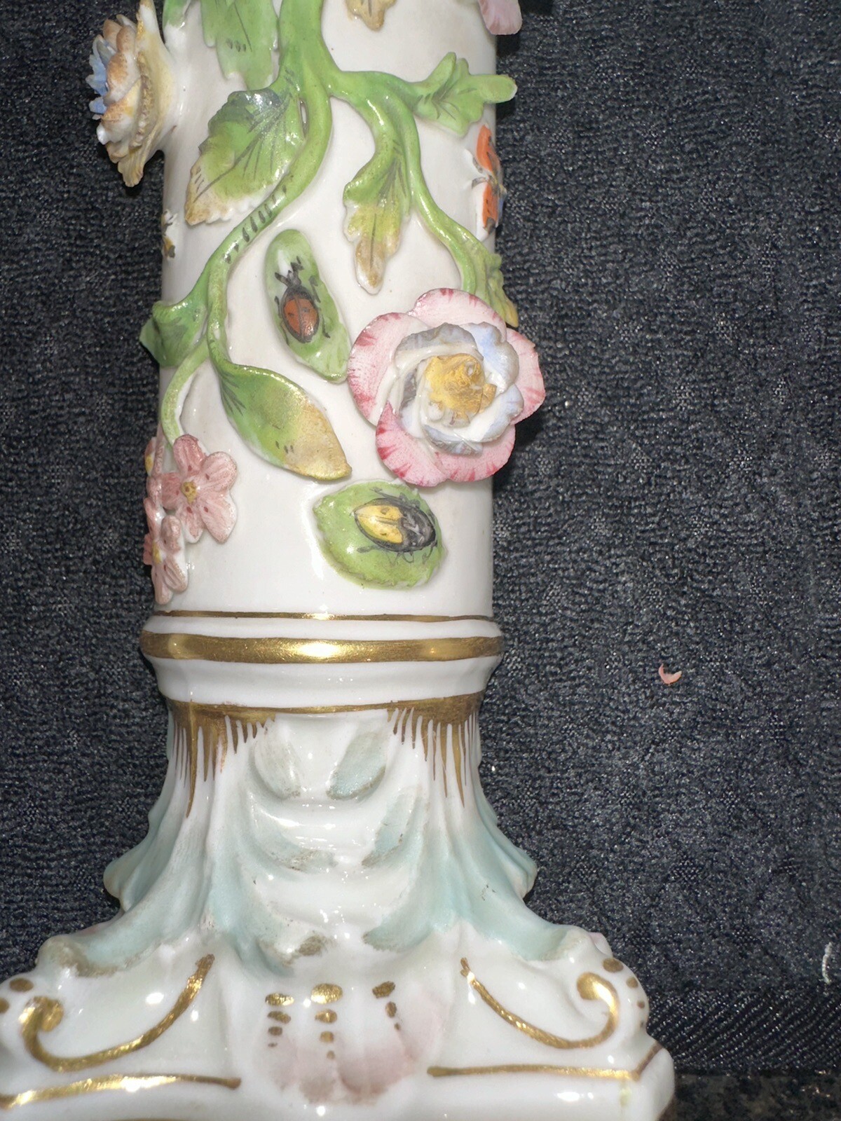 Meissen style porcelain pillars, four full pillars 4 half pillars eBay
