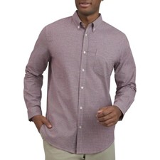 Ben Sherman Men's The Original Oxford Long-Sleeve Shirt Red  Size  L