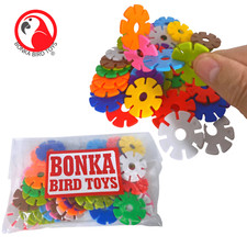 Bonka Bird Toys 3839 Pk50 Round Snowflakes Foot Talon Craft Part Bird Toy Cages