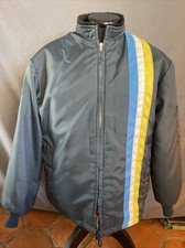 Vintage 1960s The Great Lakes Jacket Sportswear Striped Drag Racing lined USA M