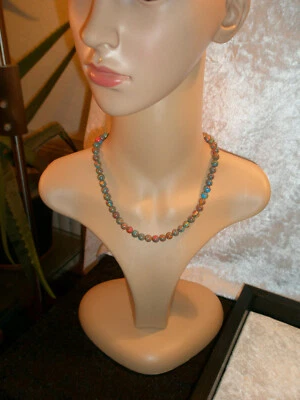 Wunderschöne Malachit-Halskette -Handaufgezogen - 46 cm + 5 cm - 150 Karat - NEU - Bild 1 von 4