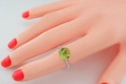 GENUINE 2.72 Cts PERIDOT SOLITAIRE RING 10k WHITE GOLD - Free Certificate - NWT — photo 4