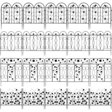 Strong Metal Garden Fence Panels Raised Border Fencing Outdoor Edging Arched Top
