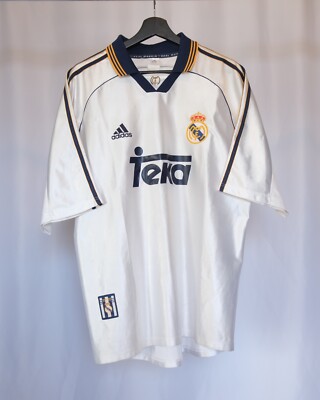 Vintage Real Madrid Adidas Teka Soccer Home Jersey Shirt Men's
