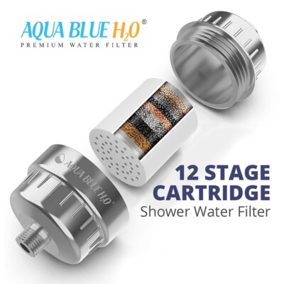 AQUA BLUE H20 CARBON BLOCK WITH KDF SEDIMENT - LAST 6 MONTH SHOWER FILTER BPA