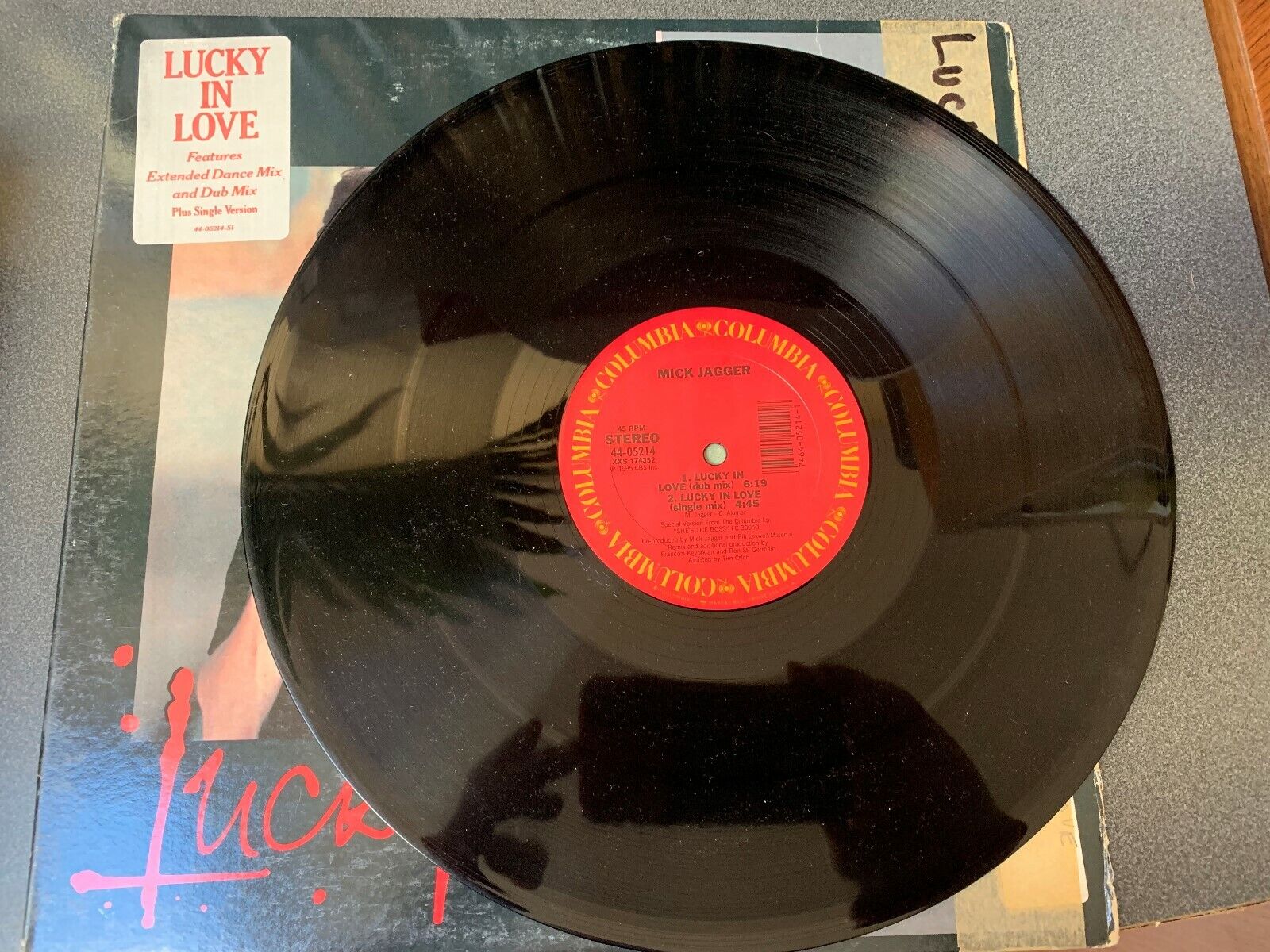 12" Mick Jagger "Lucky In Love"  PROMO STAMP ON BACK COVER  COLUMBIA  NM