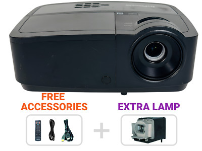 InFocus IN2124a Projektor DLP 3500 Lumen 3D 1080p HDMI W / Fernbedienung +Extra